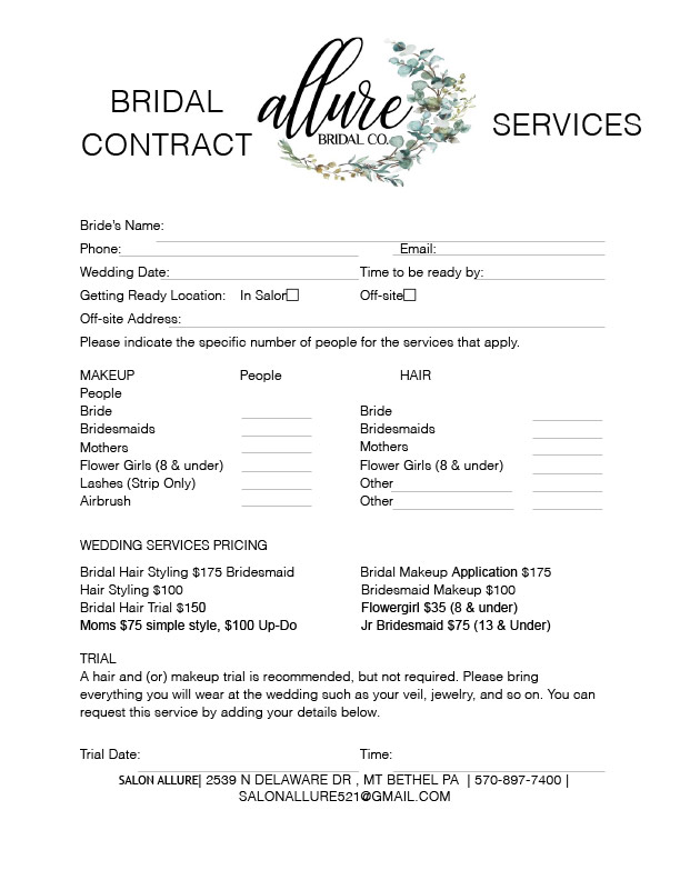 Bridal Contract